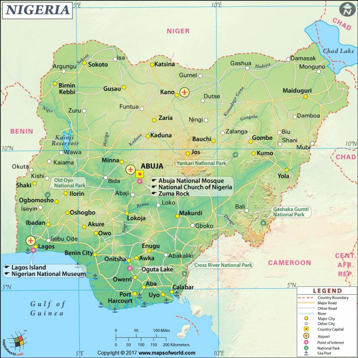 kuvia nigerian kartta