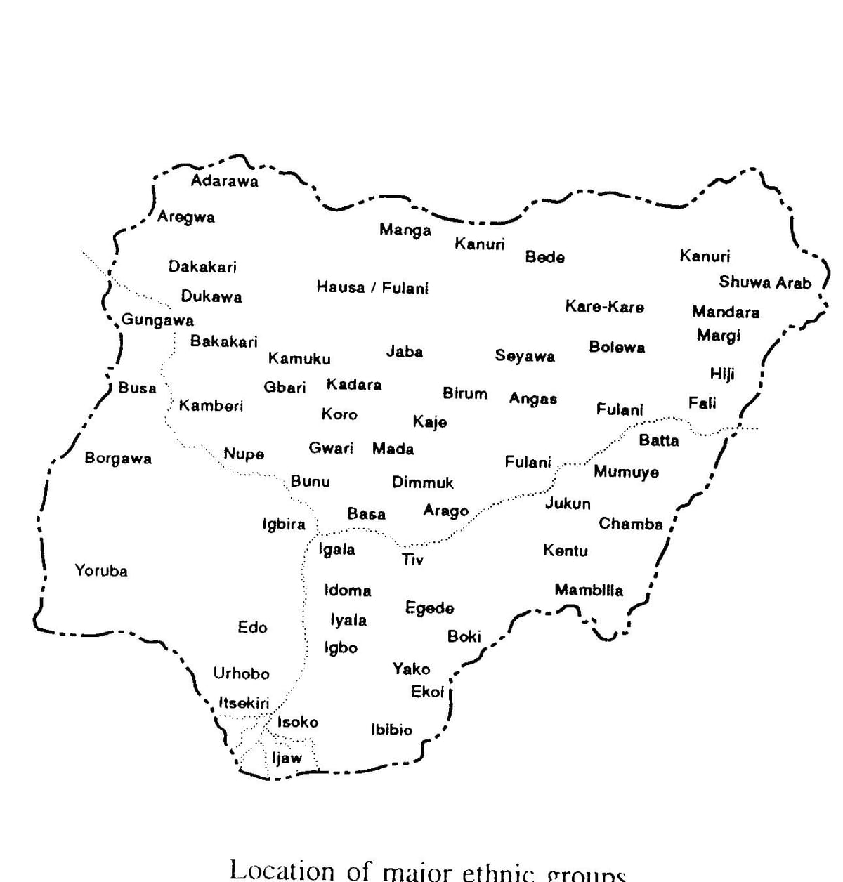 piirrä luonnos kartta nigeria