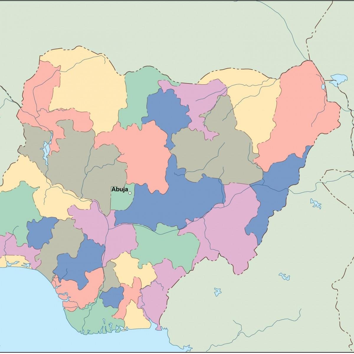 Kartta muokattavissa nigeria