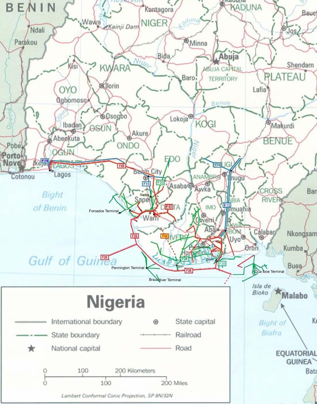 Kartta nigeria putki 