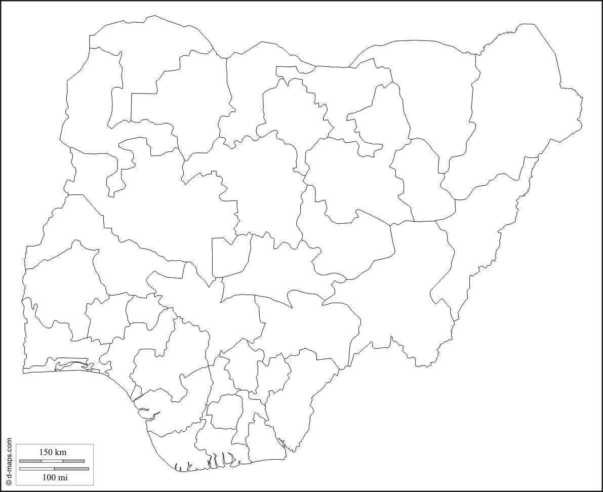 tyhjä kartta nigeria