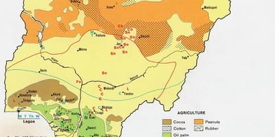 Kartta maatalouden nigeria