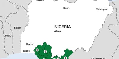 Kartta niger delta kartta nigeriassa
