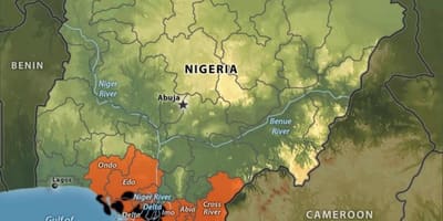 Kartta nigerian öljy