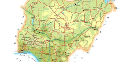 Kartta nigeria korkeus