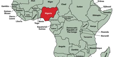 Kartta nigerian sijainti afrikassa