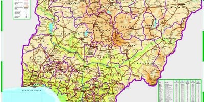 Kartta nigerian tie-etäisyys